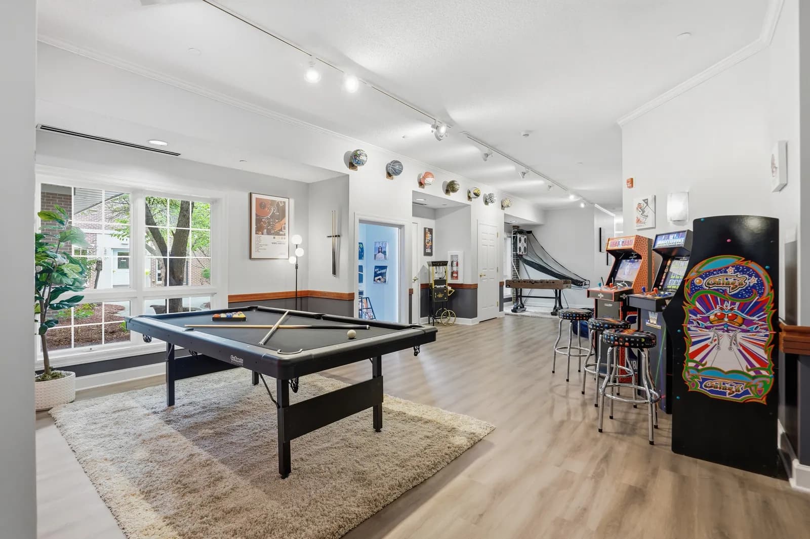 Pool, arcade and shuffleboard